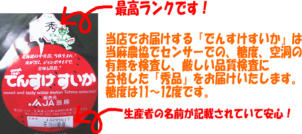 でんすけすいか(秀品 7kg以上) | 吉粋(きっすい) 北海道から全国へ